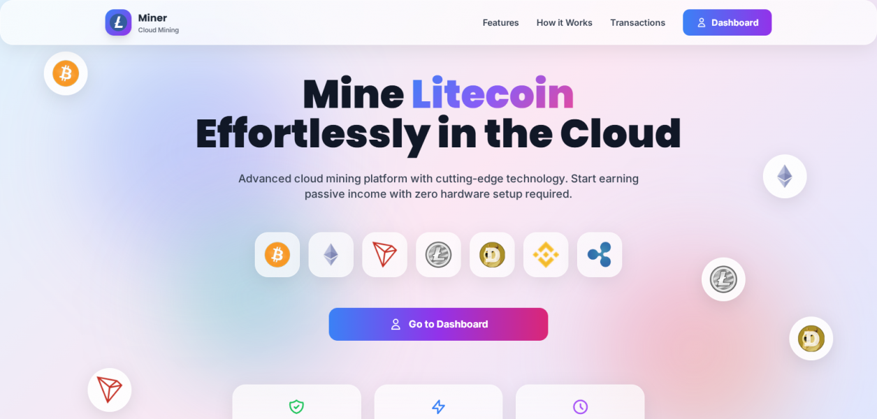 Скрипт майнинга LITECOIN (множественные депозиты)