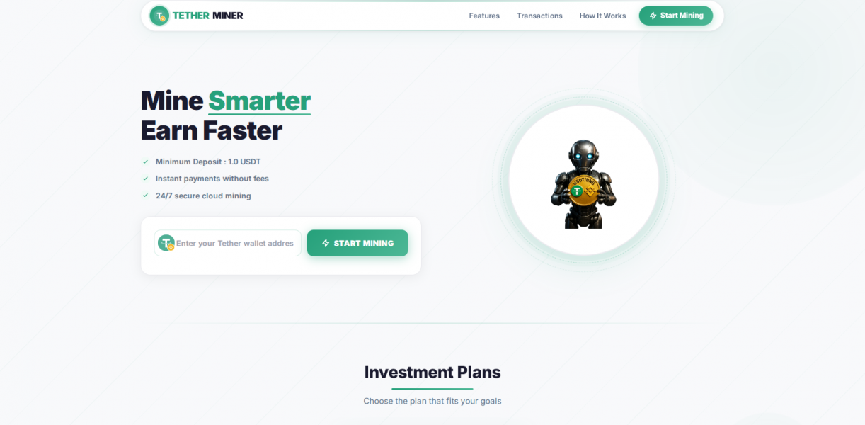 USDT Mining script (Multi Plans + Multi Deposit)