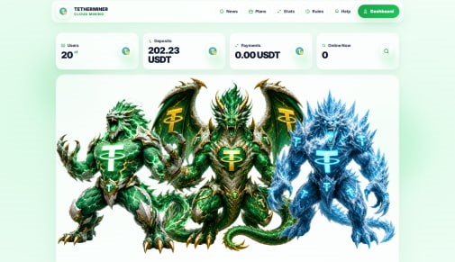 Monster USDT Mining script (Multi plans + Multi deposit)