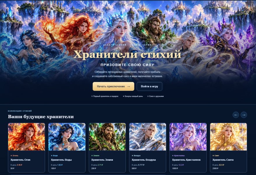 Скрипт игры Хранители стихий